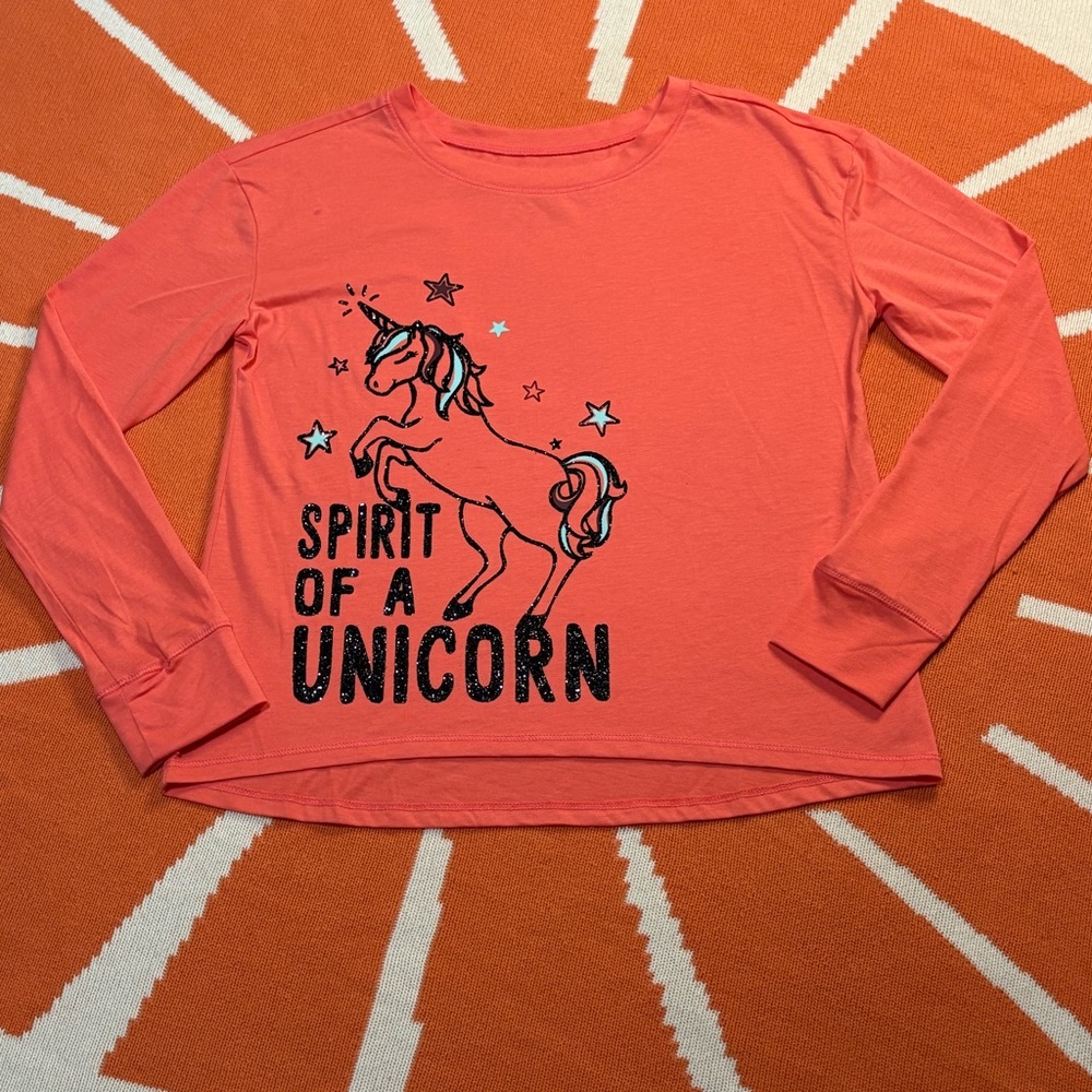 Justice Pink Spirit of a Unicorn Long Sleeve T-Shirt